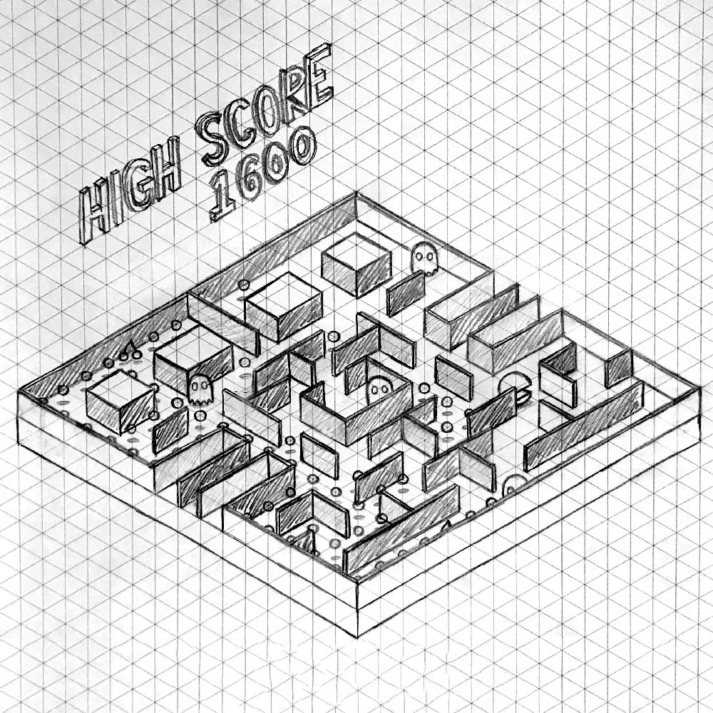 sketch of the isometric concept on isometric grid